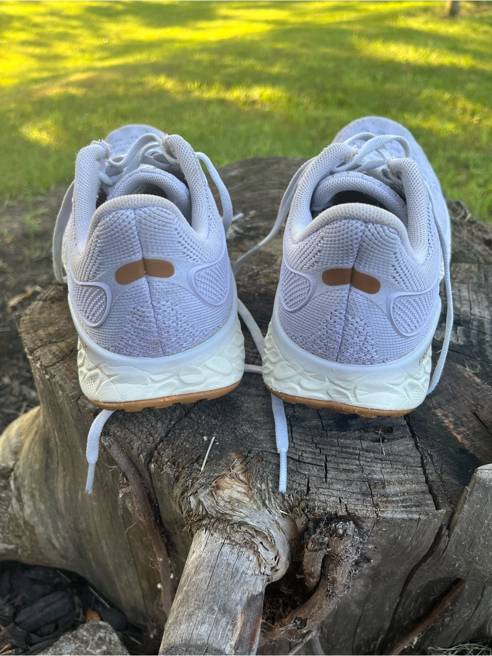 New Balance Women's violet Athletic Running Sneakers with Tan Accents - Picture 5 of 8